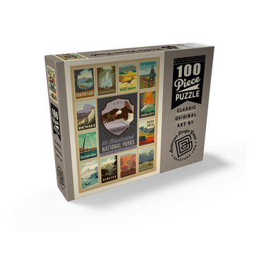 National Parks Collector Series - Edition 2, Vintage Poster 100 Jigsaw Puzzle box view2