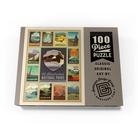 National Parks Collector Series - Edition 2, Vintage Poster 100 Jigsaw Puzzle box view3