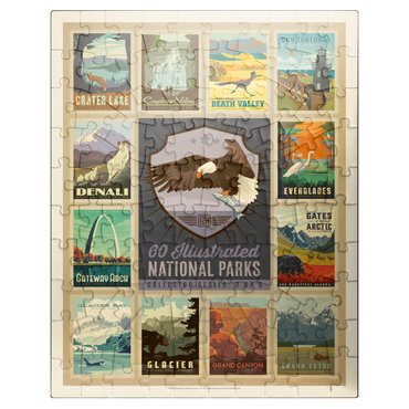 puzzleplate National Parks Collector Series - Edition 2, Vintage Poster 100 Jigsaw Puzzle