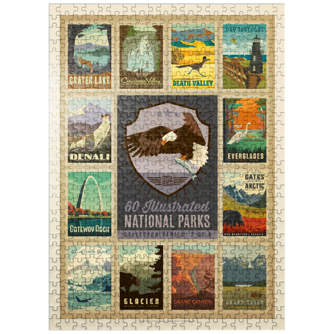 puzzleplate National Parks Collector Series - Edition 2, Vintage Poster 500 Jigsaw Puzzle