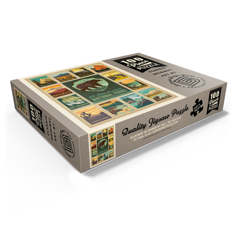 National Parks Collector Series - Edition 3, Vintage Poster 100 Jigsaw Puzzle box view1