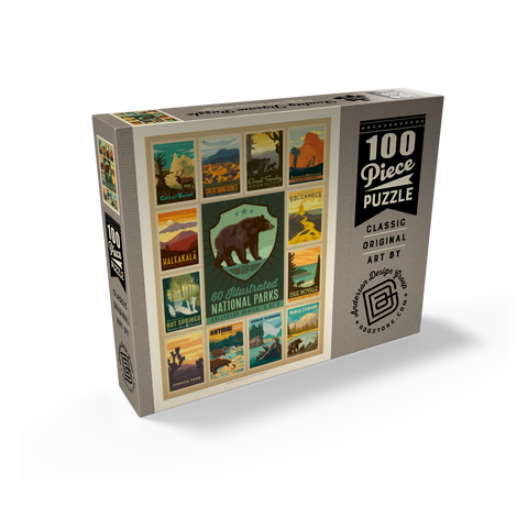 National Parks Collector Series - Edition 3, Vintage Poster 100 Jigsaw Puzzle box view2