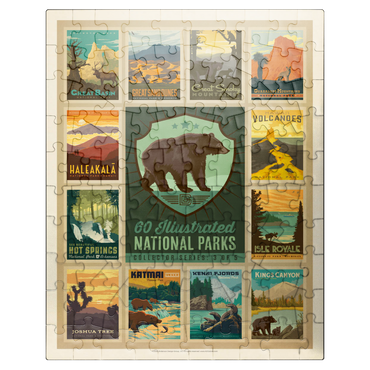 puzzleplate National Parks Collector Series - Edition 3, Vintage Poster 100 Jigsaw Puzzle