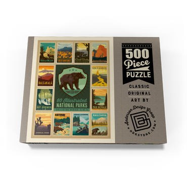 National Parks Collector Series - Edition 3, Vintage Poster 500 Jigsaw Puzzle box view3