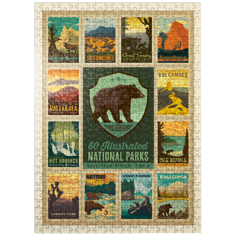 puzzleplate National Parks Collector Series - Edition 3, Vintage Poster 500 Jigsaw Puzzle