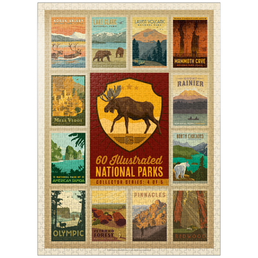 puzzleplate National Parks Collector Series - Edition 4, Vintage Poster 1000 Jigsaw Puzzle
