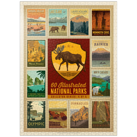 puzzleplate National Parks Collector Series - Edition 4, Vintage Poster 1000 Jigsaw Puzzle