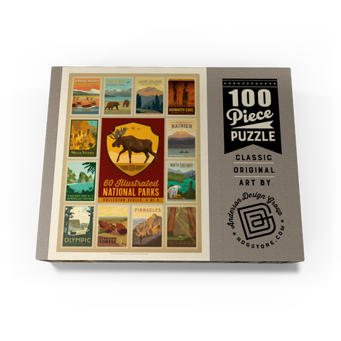 National Parks Collector Series - Edition 4, Vintage Poster 100 Jigsaw Puzzle box view3