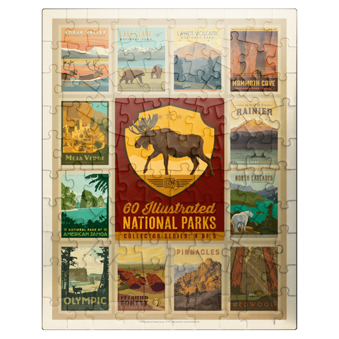 puzzleplate National Parks Collector Series - Edition 4, Vintage Poster 100 Jigsaw Puzzle