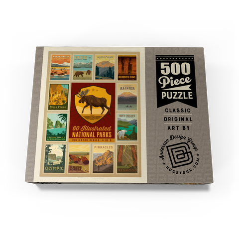 National Parks Collector Series - Edition 4, Vintage Poster 500 Jigsaw Puzzle box view3
