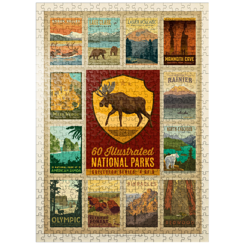 puzzleplate National Parks Collector Series - Edition 4, Vintage Poster 500 Jigsaw Puzzle