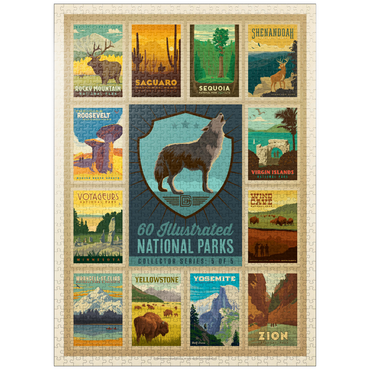 puzzleplate National Parks Collector Series - Edition 5, Vintage Poster 1000 Jigsaw Puzzle