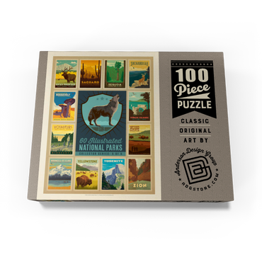 National Parks Collector Series - Edition 5, Vintage Poster 100 Jigsaw Puzzle box view3