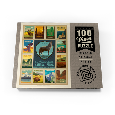 National Parks Collector Series - Edition 5, Vintage Poster 100 Jigsaw Puzzle box view3