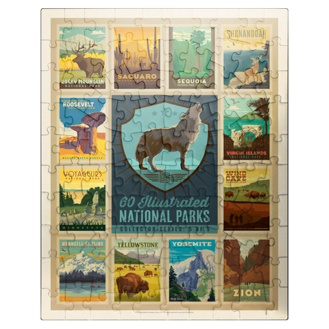 puzzleplate National Parks Collector Series - Edition 5, Vintage Poster 100 Jigsaw Puzzle