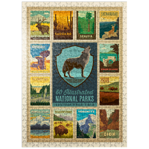 puzzleplate National Parks Collector Series - Edition 5, Vintage Poster 500 Jigsaw Puzzle