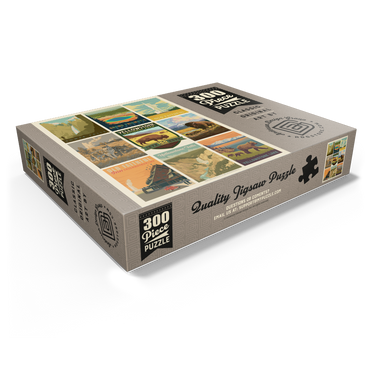 Yellowstone National Park: 150th Anniversary Commemorative Print, Vintage Poster 300 Jigsaw Puzzle box view1