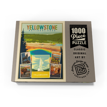 Yellowstone National Park: Collage Print, Vintage Poster 1000 Jigsaw Puzzle box view3
