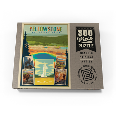 Yellowstone National Park: Collage Print, Vintage Poster 300 Jigsaw Puzzle box view3