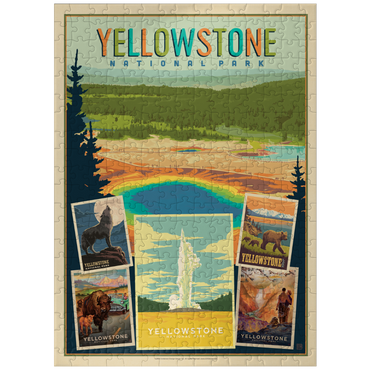puzzleplate Yellowstone National Park: Collage Print, Vintage Poster 300 Jigsaw Puzzle