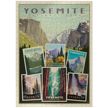 puzzleplate Yosemite National Park: Collage Print, Vintage Poster 300 Jigsaw Puzzle