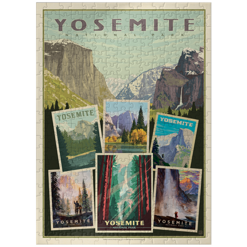 puzzleplate Yosemite National Park: Collage Print, Vintage Poster 300 Jigsaw Puzzle