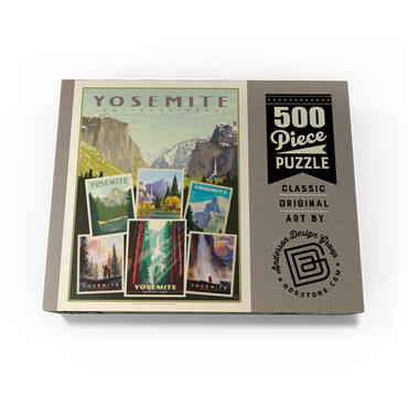 Yosemite National Park: Collage Print, Vintage Poster 500 Jigsaw Puzzle box view3