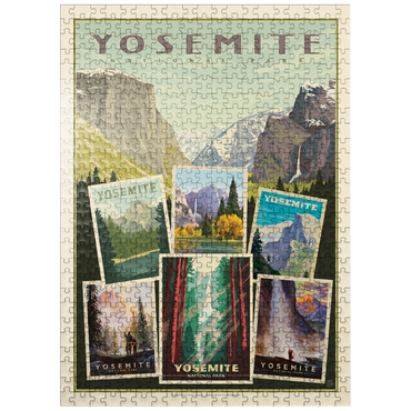 puzzleplate Yosemite National Park: Collage Print, Vintage Poster 500 Jigsaw Puzzle