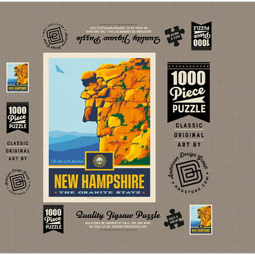 New Hampshire: The Granite State 1000 Jigsaw Puzzle box 3D Modell