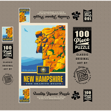 New Hampshire: The Granite State 100 Jigsaw Puzzle box 3D Modell
