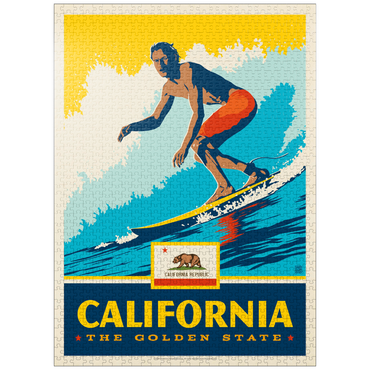 puzzleplate California: The Golden State (Surfer) 1000 Jigsaw Puzzle