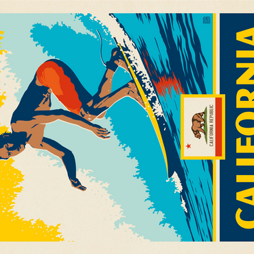 California: The Golden State (Surfer) 1000 Jigsaw Puzzle 3D Modell
