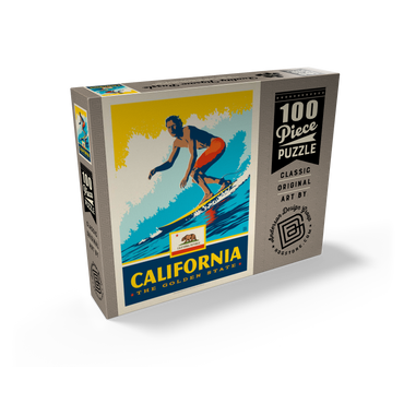 California: The Golden State (Surfer) 100 Jigsaw Puzzle box view2