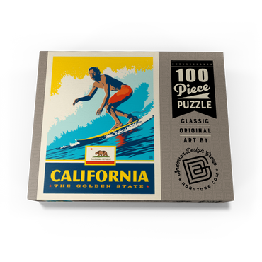 California: The Golden State (Surfer) 100 Jigsaw Puzzle box view3