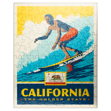puzzleplate California: The Golden State (Surfer) 100 Jigsaw Puzzle