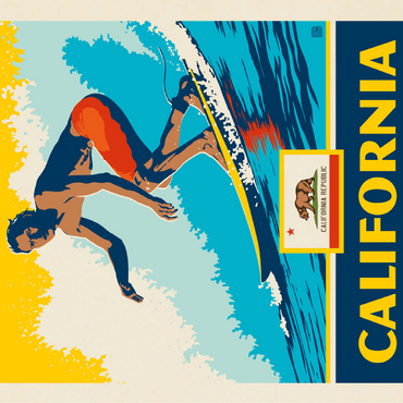 California: The Golden State (Surfer) 100 Jigsaw Puzzle 3D Modell