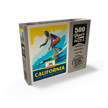 California: The Golden State (Surfer) 500 Jigsaw Puzzle box view2