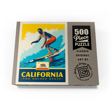 California: The Golden State (Surfer) 500 Jigsaw Puzzle box view3