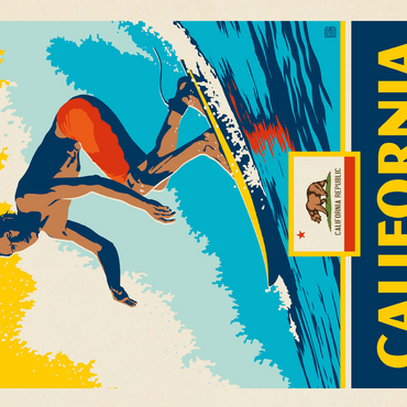 California: The Golden State (Surfer) 500 Jigsaw Puzzle 3D Modell