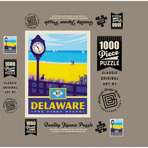Delaware: The First State 1000 Jigsaw Puzzle box 3D Modell