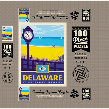 Delaware: The First State 100 Jigsaw Puzzle box 3D Modell
