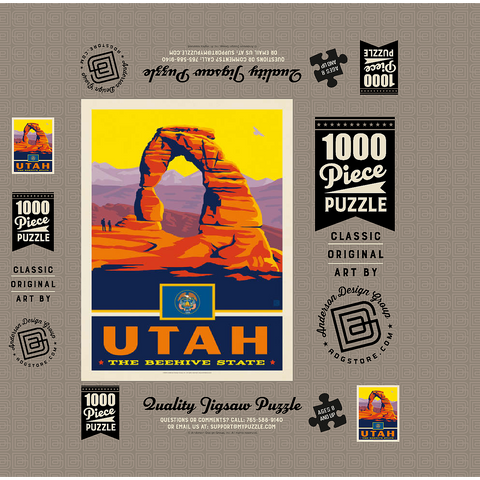 Utah: The Beehive State 1000 Jigsaw Puzzle box 3D Modell