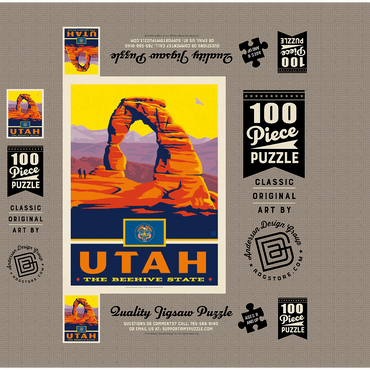 Utah: The Beehive State 100 Jigsaw Puzzle box 3D Modell