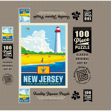 New Jersey: The Garden State 100 Jigsaw Puzzle box 3D Modell