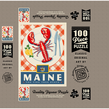 Maine: The Pine Tree State 100 Jigsaw Puzzle box 3D Modell