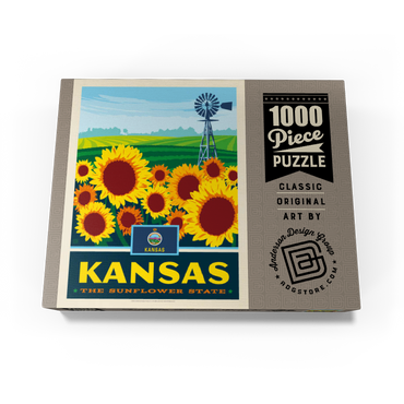 Kansas: The Sunflower State 1000 Jigsaw Puzzle box view3