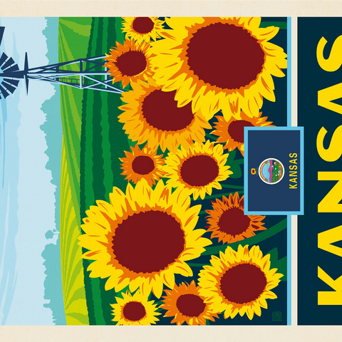 Kansas: The Sunflower State 1000 Jigsaw Puzzle 3D Modell