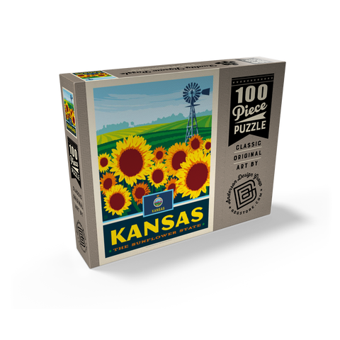 Kansas: The Sunflower State 100 Jigsaw Puzzle box view2
