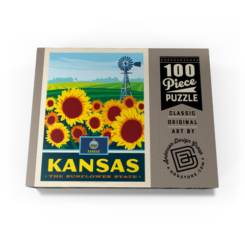 Kansas: The Sunflower State 100 Jigsaw Puzzle box view3