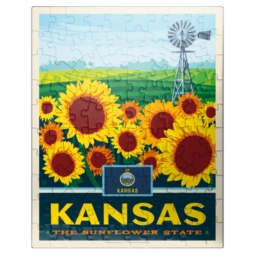 puzzleplate Kansas: The Sunflower State 100 Jigsaw Puzzle